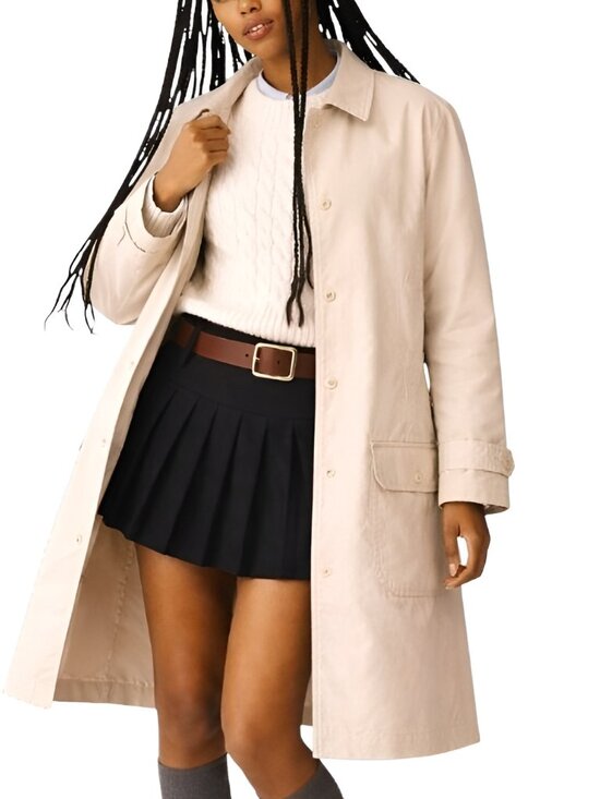 London Fog Jackets & Blazers - London Fog Women's Limited Edition Long Trench Coat Vintage Tan Size Medium